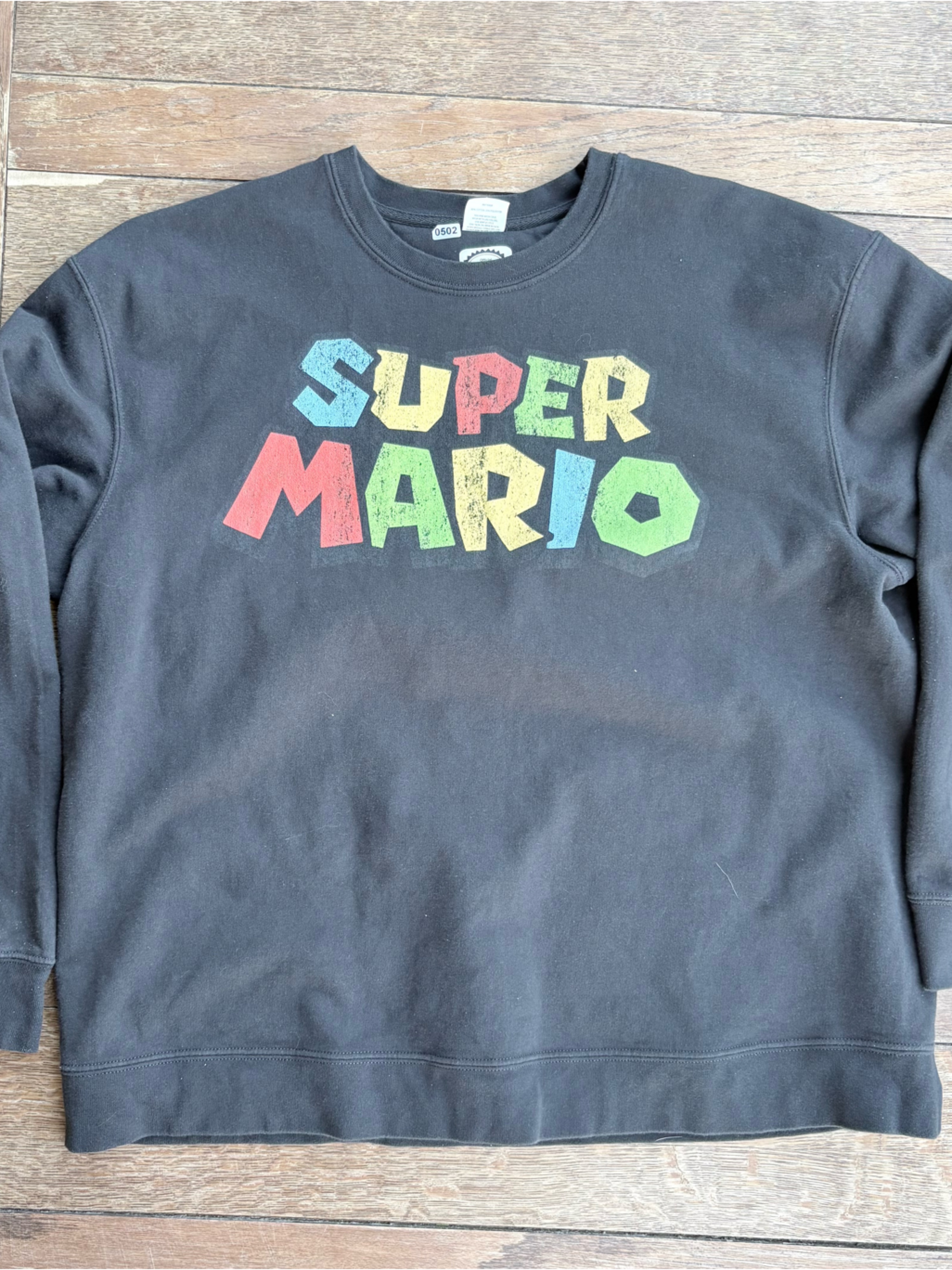 Super Mario Graphic Crewneck Sweatshirt - Black 2xl 0502